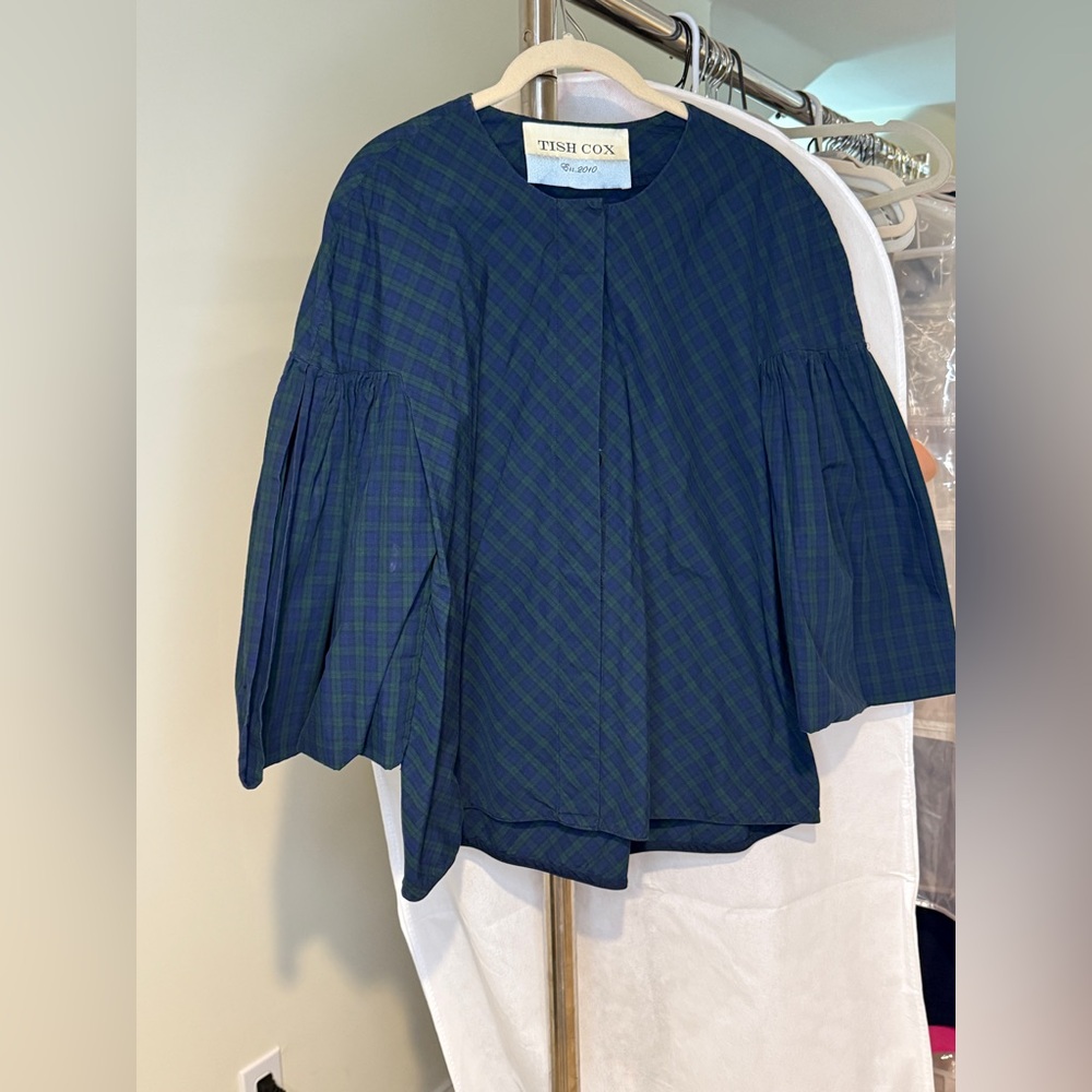 Tish Cox Women's Blue Plaid Top